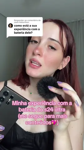 Respondendo a @Jonh Heberthon bateria do #s24ultra minha #experiencia 💖 #samsung #iphone 