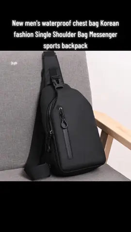 New men's waterproof chest bag Korean fashion Single Shoulder Bag Messenger sports backpack #bag #chestbag #waterproof #backpack 