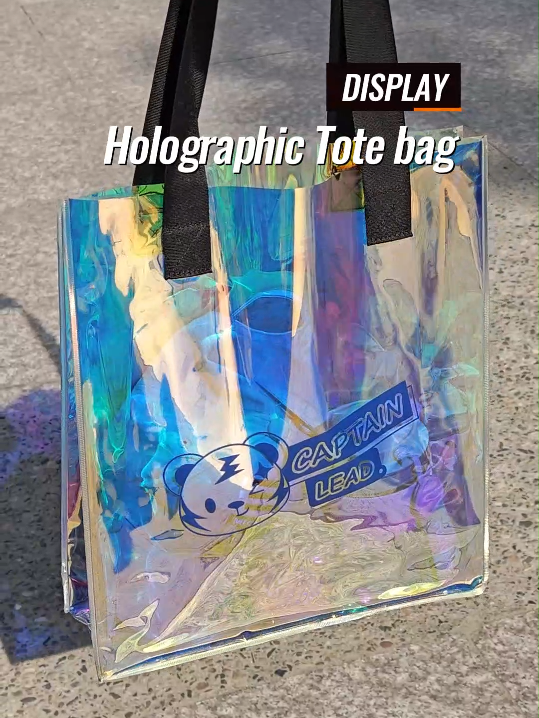 Print your design and it's your own holographic Tote bag.#totebag #holographic #customized #lollipopins #fypシ゚viral #design #art