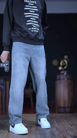 Quần jean nam suông rộng cạp cao chất vải demi mềm mịn #quanjean #quanjeannam #quanongrong #viralvideo #xuhuong2024 #yfp 