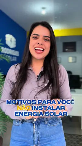 Motivos para você NÃO instalar energia solar!  🚨Esse vídeo contém irônia hahaha #fy #fyp #humor #viral 