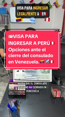 Visa para ingresar a Perú, conoce tus opciones ante el cierre del consulado Peruano en Venezuela. 🇻🇪✈️🇵🇪🪪 Existen dos opciones: Visa Familiar y Visa de turismo✅ Según tu perfil migratorio evalua a cuál puedes aplicar.  Ahora la solicitud podras generarla a distancia, y tener una previa cita coordinada con el consulado Peruano en Bogota 🇨🇴 Colombia.  Dejanos saber tus dudas y consultas en los comentarios, te leemos🙌👇 Recuerda que puedes solicitar nuestro servicio profesional en el link del perfil✅👆 ______ #visa #visaperu #venezuela #viajesperu #viajeenfamilia #reencuentro #migrar #tramites #lallama #noticiasvenezuela #venezolanosenperu #venezolanosenlima #colombia #venezolanosencolombia #venezolanosenbogota #familialatina #peruzolanos #viraltiktokvideo #paratii #tips #longervideo #viralvide #paratiiii #fypage 