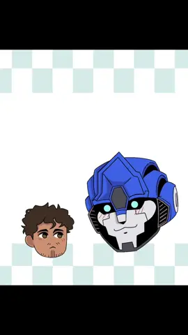 Why is everyone looking at me like that- • This is just to be silly please!! 😭 • • • • #transformerriseofthebeasts #noahdiaz #mirage #mirnoah #miroah #mirragexnoah #fanart #animationmeme #animation #meme