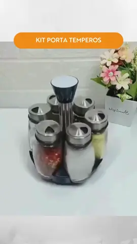 kit porta temperos - kit com 6 peças - com suporte giratório *Caixa fechada com 12 kits O link do Whatsapp está na bio. 📲 11 98219-1666 Júnior #NewIon #Atacadista #Atacado #EletrônicosEmAtacado #Acessórios #kitdecizinha #portatemperos #portatemperosgiratorio
