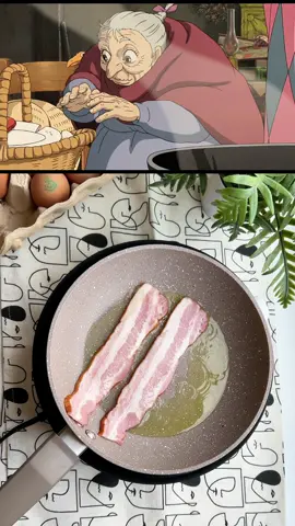 Desayuno de película. Solo necesitamos pan, huevos y nuestro tocino caramelizado esta vez nos inspiramos en una película “ El castillo ambulante” #miyazaki #lechateauambulantcosplay #ghibli #studioghibli #miyazakimovies #ghibliedit #howlsmovingcastle #howlsmovingcastlecosplay #animefood #bacon #ghiblimovie 