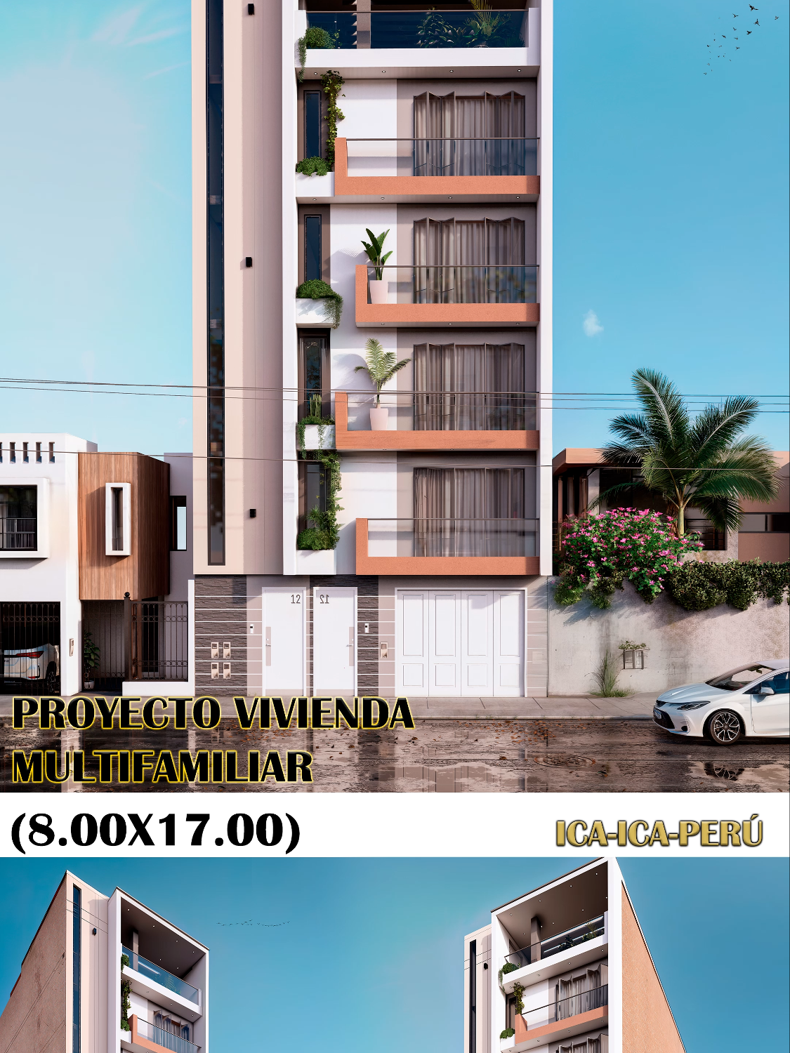 ELABORACIÓN DE PLANOS ARQUITECTÓNICOS. PROYECTO : VIVIENDA MULTIFAMILIAR. UBICACIÓN: ICA-ICA-PERÚ Contacto: +51 948764977  #PLANOS #ICA #ARQUITECTO #ARQUITECTURA #RENDER #3D #CASA 