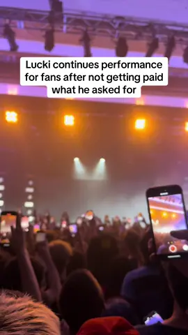 Just for a lil more context, the Venue/Live Nation didn’t pay Lucki the amount he asked, they then just prefered for Lucki to not perform and leave the fans upset but he chose to perform for the fans #lucki #gemini #geminitour #concert #music #indiana #indianapolis 