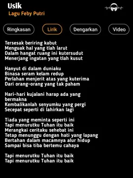 Usik#febyputri #lyrics #viraltiktok #viral #zxycba #foryou #song #liriklagu 