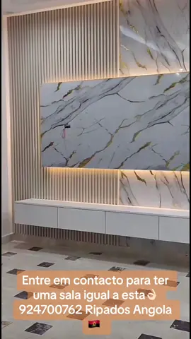 Painel Ripado com painel de Tv e placas em pvc impermeável com efeito dourado.#CapCut #fyp #fy #tiktok #viral  