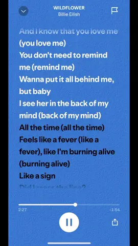 but I see her in the back of my mind</3 #wildflower #billieeilish #sad #sadsong #song #lyrics #spotify #lipsync #spedupsounds #spedup #singalong #foryoupage #foryou #fy #fyp #viral #xyzbca 