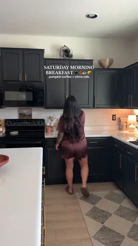 Happy saturday loves 🖤☕️🍂🥐 why did i forget how good TJ cinna rolls are? 😋 + been making my pumpkin coffee at home!  #saturdaymorning #saturdaymorningroutine #morningbreakfast #breakfasttime #morninginmylife #pumpkincoffee #morningcoffee #cinnamonroll #MomsofTikTok #momlife #pregnancycravings  Wholesome mom content 