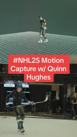🎥 motion capture with #NHL25 cover athlete Quinn Hughes @Canucks @NHL  #NHL #canucks #hockey@