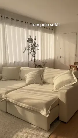 Respondendo a @Vanessa Valverde tour pelo sofa! comprei na studio finest, loja fisica em sp :) #sofábranco #sofáretrátil #decoracao 
