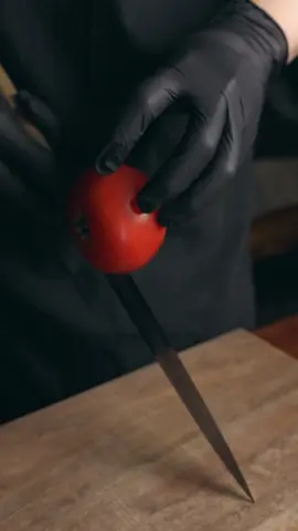 Sharpen the knife so that the tomato can be cut by its own weight トマトの自重で切れるように筋引き包丁を研ぐ🍅🔪✨ #究極の切れ味 #satisfying #asmr 