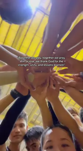 “Together we play, together we pray. Win or lose, we thank God for the strength, unity, and lessons learned.” Wit Sibil!!!! WINNNN! #fyp #fyppppppppppppppppppppppp #volleyball #team 