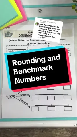 Replying to @Laiken Dillard Always use a number when rounding and make sure your students understand the difference between the benchmark numbers that they are rounding.  ##math##mathtips##iteachmath##rounding##mathteacher##mathteachersoftiktok##teachers##teachersoftiktok##teachtok##texasteacher
