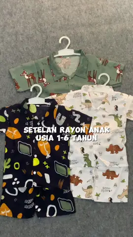 Setelan Rayon Anak Usia 1-6 Tahun / Setelan Piyama Anak #setrayon #setelananak #piyamaanak #bajuanak #bajuanakmurah #setelanrayon #wibgajian 