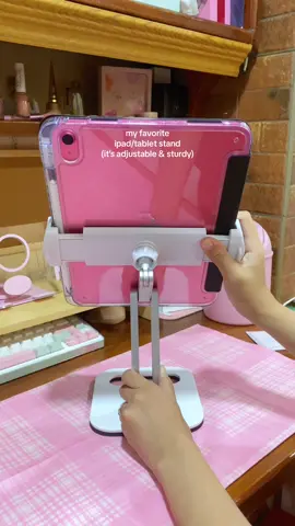 i finally found the best stand for my ipad! it can also be used for tablets, it’s VERY sturdy and has 360 degrees rotation and adjustable! Bonus for its metal base! #ipad #ipadtok #ipadstand #ipadaccessories #tablet 