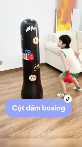 Cột đấm bốc tại nhà cho bé giúp bé rèn luyện phản xạ nhanh nhẹn #renluyenthethao #baotrudamboxing #damboc #dochoitreem 