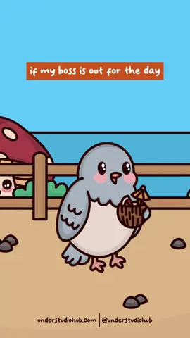 The Grand Escape 🐦  Original Audio: @SK  #boss #out #work #animationmeme #mushroom #bird #understudio