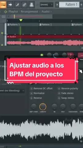 Ajustar audio a los BPM del proyecto...  . . . . . . . . . . . . . . . . . . . . . #audio #bpm #proyectomusical #productor  #tip  #tips  #flstudio #ableton  #productormusical  #produccionmusicaltips  #flstudiotips  #productionmusic  #productor 
