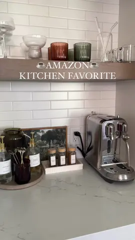 This sliding tray is perfect for your coffee maker or other small kitchen appliances! ☕️🔗✨Link in bio ➡️As Seen In Videos 2   @Amazon Influencer Program @Amazon @Amazon Home 