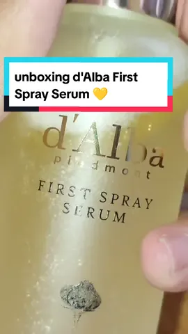 this has been on my draft folder for awhile now lol i always forget to upload😴 finally added this ✨glow-in-a-bottle✨ potion to my skincare routine🧖‍♀️🧚‍♀️ #dalbafirstsprayserum #fyp #unboxing #dalba #glowyskin #dalbaglobal #whitetruffle #firstsprayserum  #dalbaphilippines 