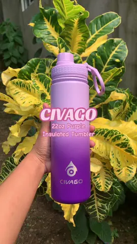 Finally got this purple tumbler from @Civago.ph 😍 So pretty! #civago #civagotumbler #watertumbler #hotandcold #tumbler 