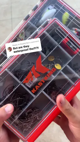 Replying to @DaddyTok 100% waterproof #kastking #tacklebox #fishing #lures #bassfishing 