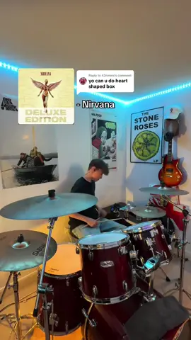 Replying to @42niners Heart Shaped box by nirvana #drums #tiktok #fy #fyp #viral #nirvana #heartshapedbox 
