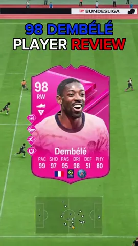 98 futties DEMBELE player review ea fc 24 #eafc24 #fc24 #playerreview #review #futties #foryou #psg #dembele #france #ultimateteam #