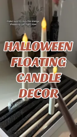 Obsessed with the look of these floating candles #floatingcandles #halloweendecor #halloweendecorations #christmasdecoration #falldecor #magicwandcandles #spookyseason #spookyszn 