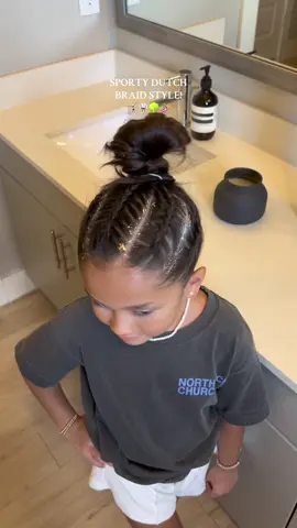 Calling my sports girls!!! ⭐️🏌🏽‍♀️⚽️🤾🏽‍♀️ A hairstyle that is great for game days & all activities! I’ve been loving dutch braids & it’s so fun trying new hairstyles! ✨ #braids #hairstyle #braidstyles #kidshairstyles #trending #cleangirlaesthetic #grwm #hairhack #momanddaughter #mommyandme #hairtutorial #Lifestyle 