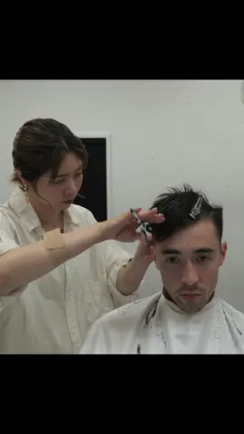 😍🤯 100 USD service by a Japanese Lady Barber  #asmr #barbershop #barber #japanesebarber 