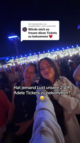 Antwort auf @coupleontour...love wer möchte unsere 2 VIP Tickets haben? ➡️ story: lnsta: coupleontour #fyp #couple #adele #munich #concert 