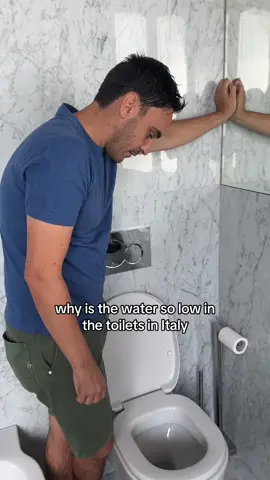 Why is the toilet water so low in Europe?