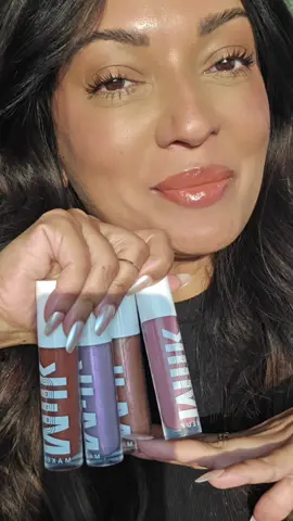 @milkmakeup Odyssey lip oil gloss try on #lipoil #milkmakeup #brownskinmakeup #sephora 