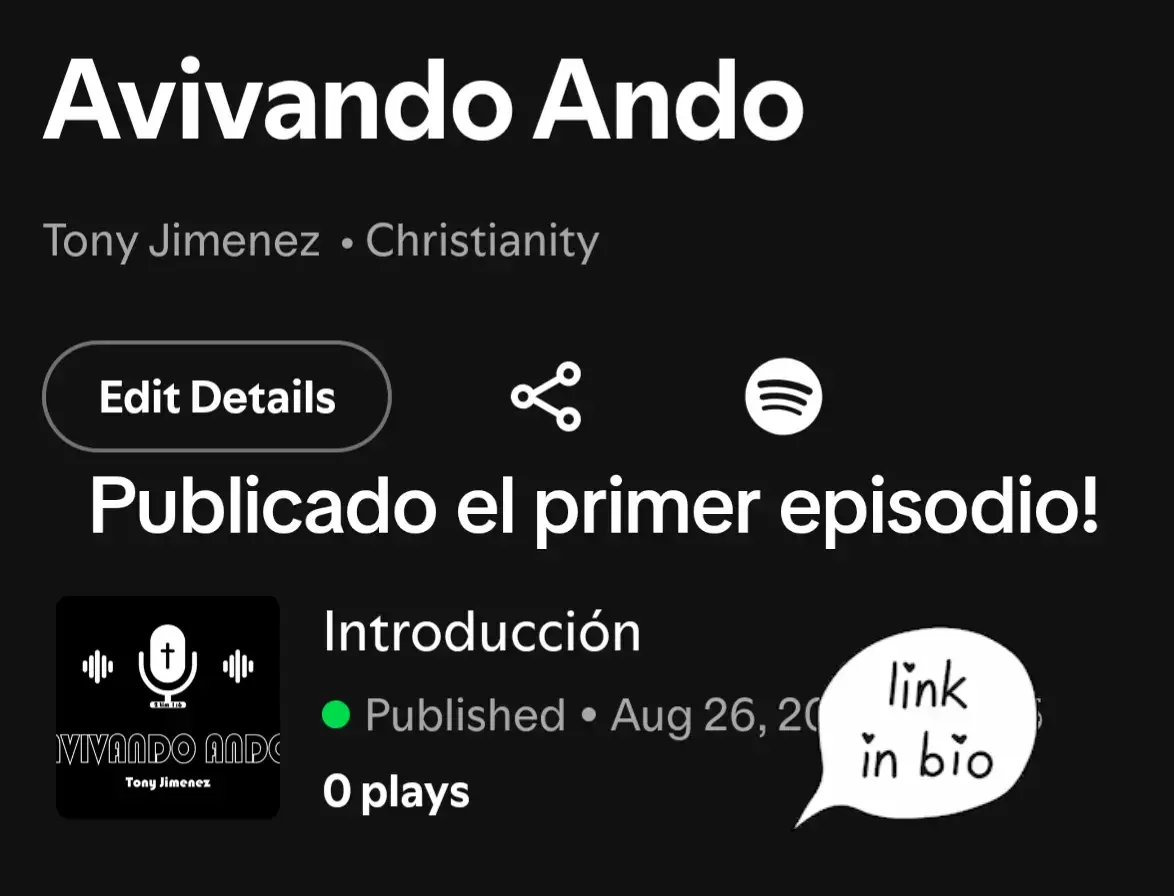 Nuestro primer episodio está publicado! enlace en mi bio!