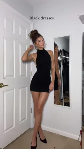 New fav little black dress🐈‍⬛✨#dress #hocodress #elegant 