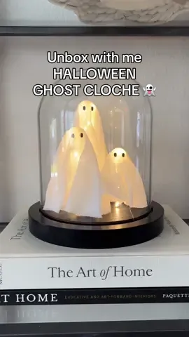 OMG I LOVE HIM!! 👻Unboxing the spookiest addition to my Halloween decor 👻 Loving my new Pottery Barn LED ghost cloche with a built-in timer - pertect for setting the eerie ambiance for 6 hours on and 18 hours off 🎃 #PotteryBarn #unboxing #HalloweenDecor #halloweenfinds #halloween2024 #halloweenhome #halloweendecorating 