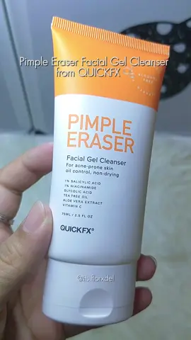 QUICKFX Pimple Eraser Facial Gel Cleanser🫧 Super recommended for oily and acne proned skin!! Get yours now 🛒  #quickfx #pimpleeraser #facialgelcleanser #pimpleremover #quickfxpimpleeraser #skincare 