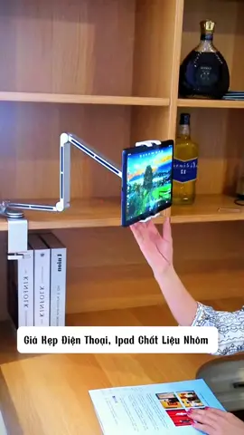 Giá kẹp điện thoại, ipad thích hợp kẹp đầu giường kẹp cạnh bàn làm việc, chất liệu nhôm nguyên khối, xoay 360 độ vô cùng chắc chắn #giakepdienthoai #giadodienthoai #giadoipadxoay360 #phukien #congnghe #xuhuongtiktok 