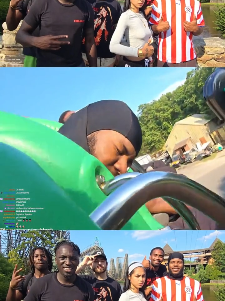 @chrisnxtdoorian tried no reaction challenge on roller coaster, but almost passed out. #amp #sixflags #viral #fypシ @giovannaramos