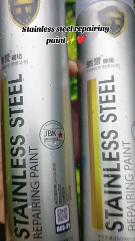 Stainless steel repairing paint ✨❤️ #stainlesssteelrepairingpaint #spraypaint #paint  #fyp 