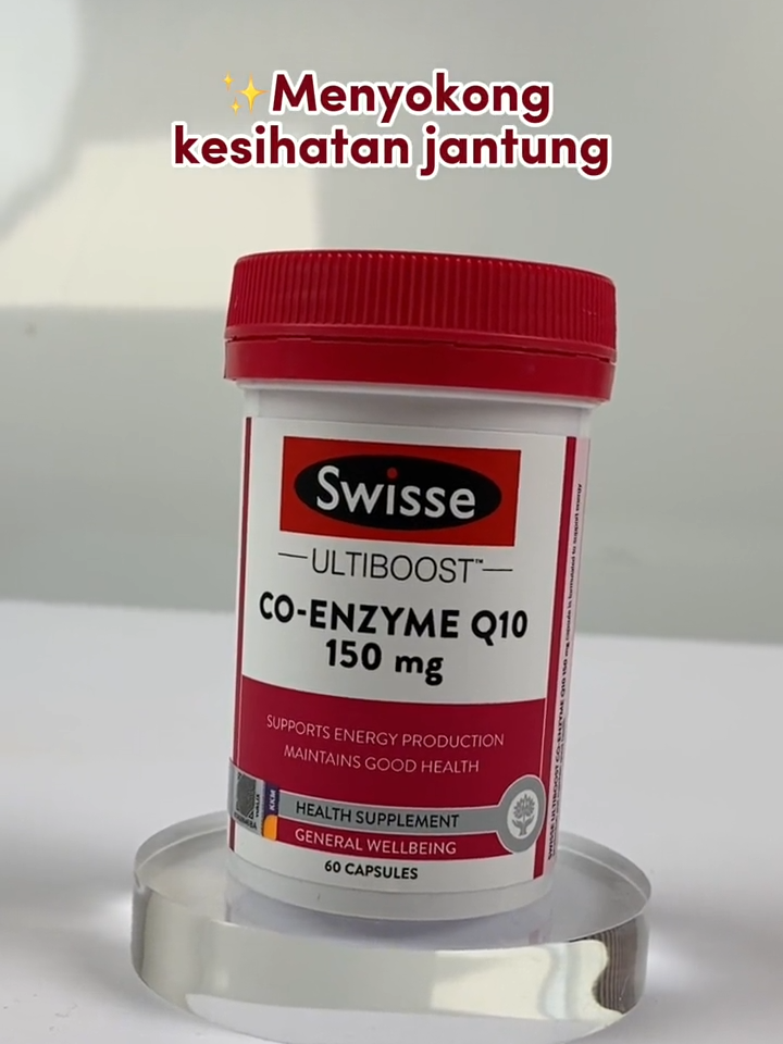 Sedang cari suplement untuk jantung dan anti oksida? Ini dia Swisee Ultiboost Co- Enzyme Q10 untuk kesihatan jantung anda. #SwisseMY #SwisseSupplements #SkinBeauty #Health #Healthy #SwisseBeauty #collagen #glowingskin