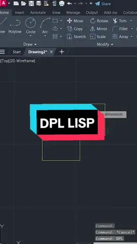 Comment 'I want' for lisp AutoCAD- DPL Lisp Stay tuned for more tutorials Daha fazlası için takipte kalın #mimar #engineer #tutorials #autocad #dpl #lisp 