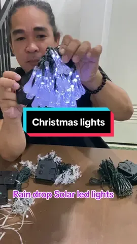 Rain drop solar led christmas lights#christmas #christmaslight #curtainlight #solarledlights 