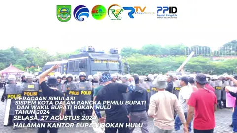 PERAGAAN SIMULASI SISPEM KOTA DALAM RANGKA PEMILU BUPATI & WAKIL BUPATI ROKAN HULU TAHUN 2024 SELASA, 27 AGUSTUS 2024 HALAMAN KANTOR BUPATI ROKAN HULU #SIMULASI #pemilu #pilkada #polres #polri #riau #fyp 