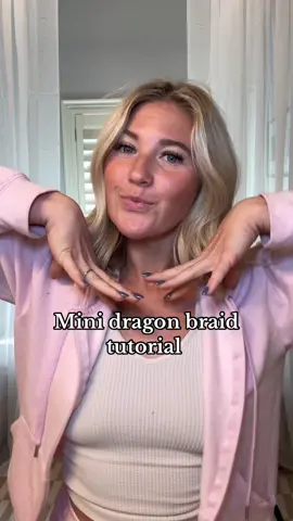 Mini dragon braids for dayyyss🐉 #dragonbraid #shorthair #cutehairtutorial #braidtutorial #shorthairideas 