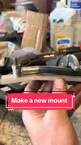 Making a exhaust mount. #motorcycle #bikelife #ridertok #biketok #chopper #harleydavidson #choppershit #choppers #harleychoppers #fypシ゚viral #fyppppppppppppppppppppppp #vintageharley #shovelhead #sportster #dyna #bikebuild #builtnotbought #wisconsin 